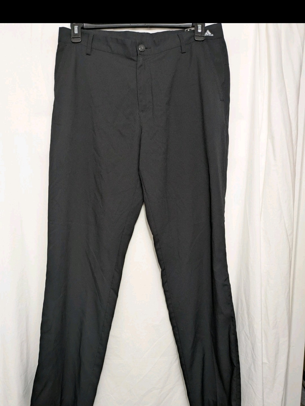 adidas Men's Black Straight-Leg Golf Pants